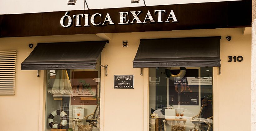 Fachada da Ótica Exata — Vila Nova